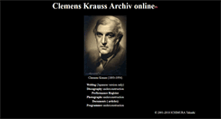 Desktop Screenshot of clemenskrauss.org